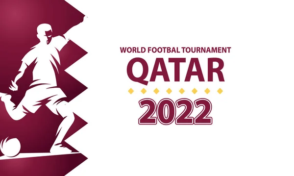 Qatar 2022 Mundo Copo Vetor Ilustração — Vetor de Stock