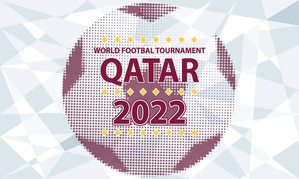 Fundo Mundo Copa Qatar 2022 Vetor Ilustração — Vetor de Stock