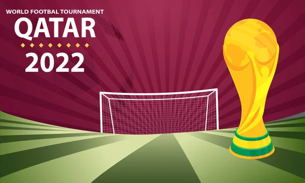 背景カタールワールドカップ2022ベクトルイラスト — ストックベクタ