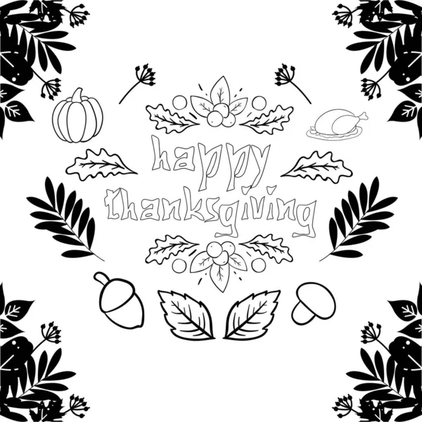 Thanksgiving Icône Pack Illustration Design — Image vectorielle