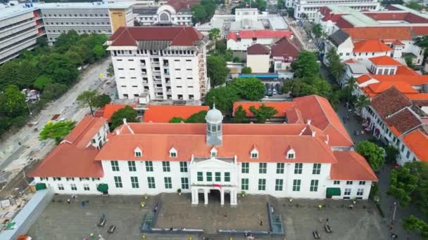 Jakarta Történeti Múzeum Fatahillah Óvárosi Múzeum Gazdag Történelmi Öröksége Város — Stock videók