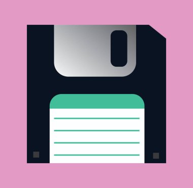 Disket simgesinin vektör düz tasarımı