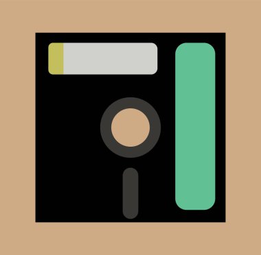 Disket disk vektör simgesi