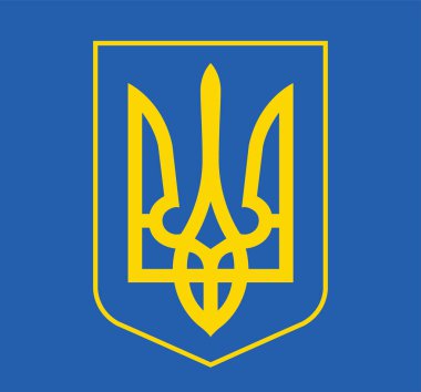 Vektör çizimi. Ukrayna arması