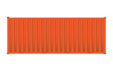 konteyner kargo nakliyesi izole vektör çizimi