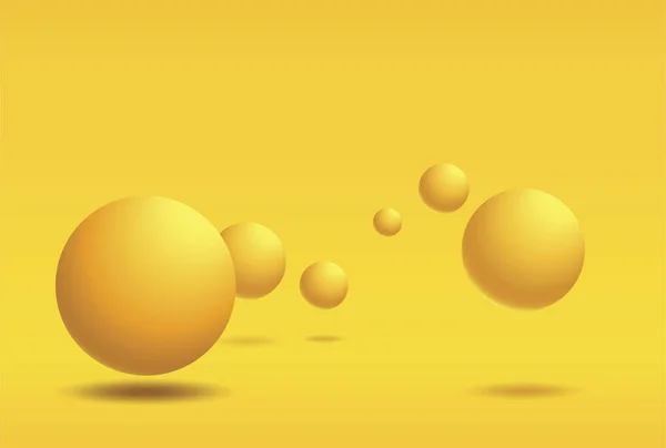Rendering Bouncing Yellow Balls — Stock Vector