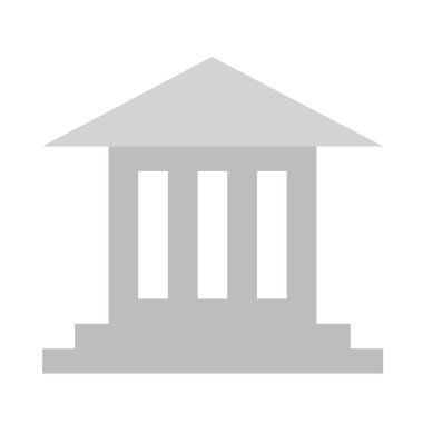 Müze düz biçim simgesi, vektör