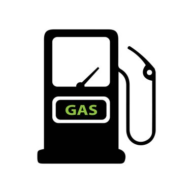 benzin istasyonu pikogramı, vektör simgesi