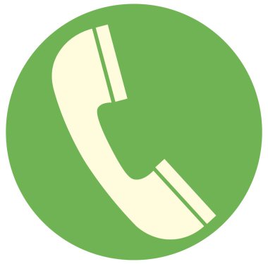 Klasik telefon alıcısı, düz vektör simgesi