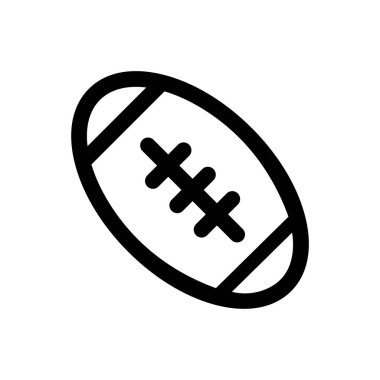 ragbi topu piktogramı, vektör illüstrasyonu