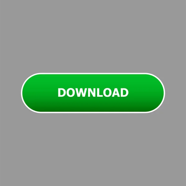 ウェブページベクトルデザイン要素のための緑のダウンロードボタン — ストックベクタ