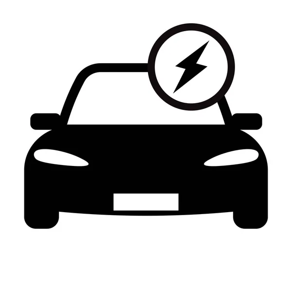Ikona Elektrycznego Samochodu Piktogram Wektorowy — Wektor stockowy