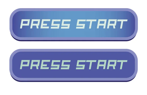 Press Start Button Vector Illustration — Stock Vector