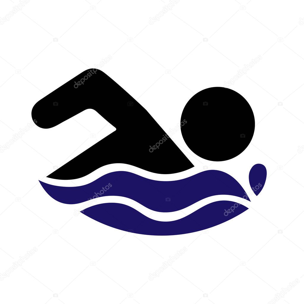 Water sports icon logo vector illustration