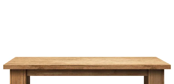 Drewniany Szablon Stołu Makieta Biurka Renderowanie — Zdjęcie stockowe