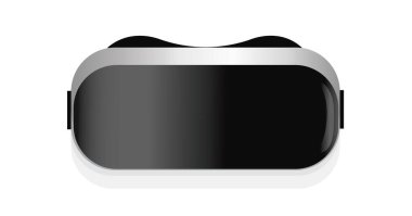 VR kulaklık simgesi, vektör illüstrasyonu beyaz arkaplanda izole edildi