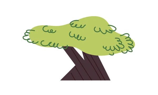 Вінтажне Мультяшне Дерево Плоский Дизайн Вектор — стоковий вектор