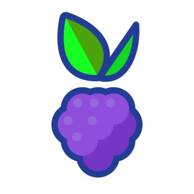 Blackberry vektör simgesi, minimalist logo tasarımı konsepti