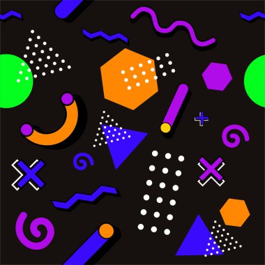 memphis milano soyut vektör deseni