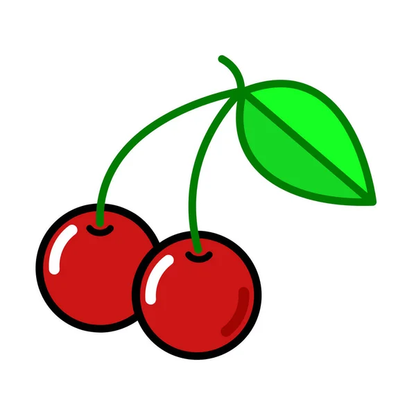Cherry Icon Vector Vector Illustration Web — Stock Vector