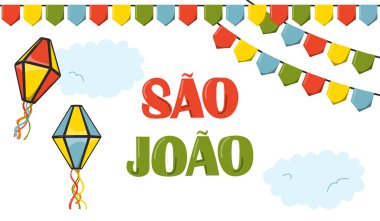 Haziran 'daki Brezilya Portekizce festivalleri için Joo afişi. Metin Çevirisi - Aziz John.