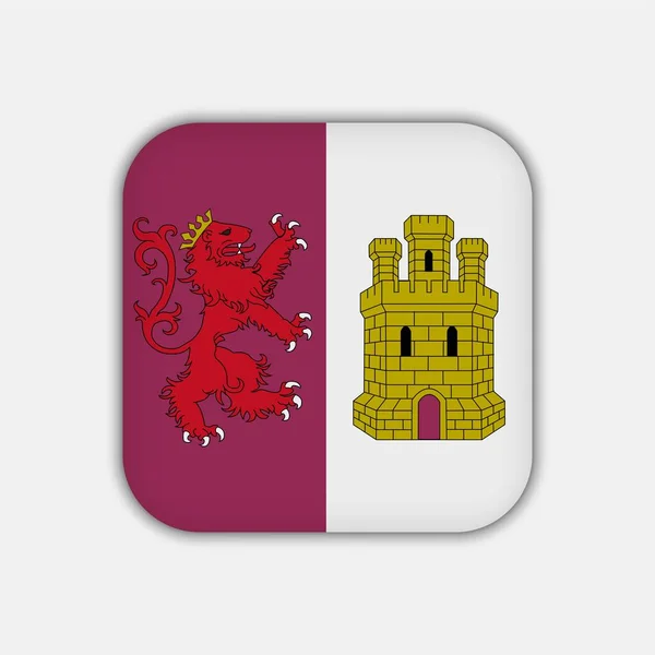 Bandiera Caceres Province Della Spagna Illustrazione Vettoriale — Vettoriale Stock