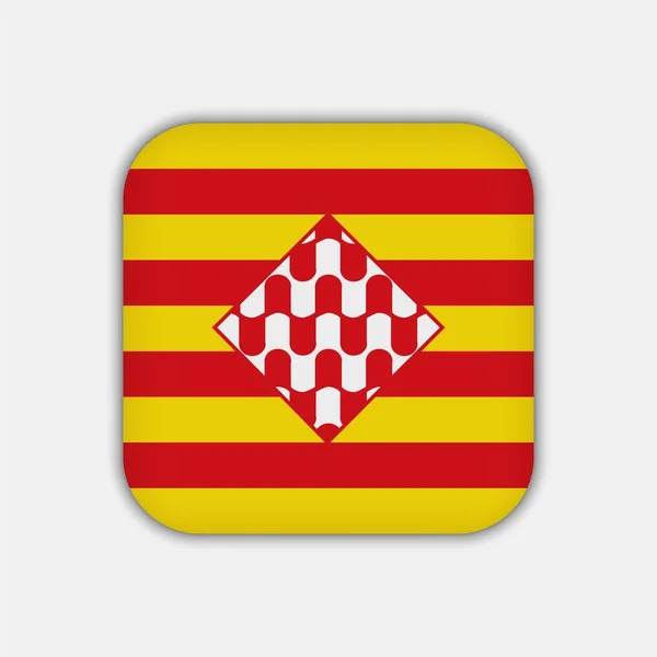 ジローナ旗 スペインの州 ベクターイラスト — ストックベクタ