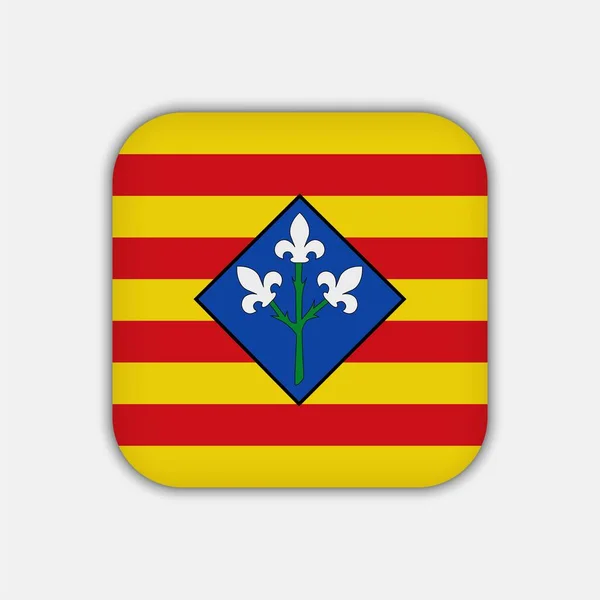 Drapeau Lleida Provinces Espagne Illustration Vectorielle — Image vectorielle