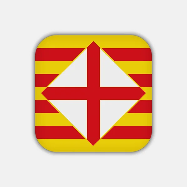 Bandeira Barcelona Províncias Espanha Ilustração Vetorial — Vetor de Stock