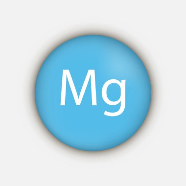 Magnezyum MG mineral vitamin ikonu. Vektör illüstrasyonu.