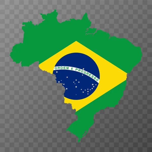 Eyaletli Brezilya Haritası Vektör Llüstrasyonu — Stok Vektör