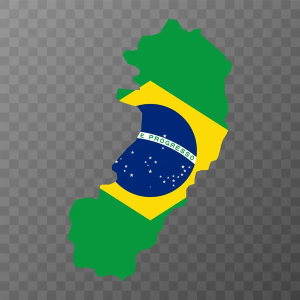 Espirito Santo Map Πολιτεία Της Βραζιλίας Εικονογράφηση Διανύσματος — Διανυσματικό Αρχείο