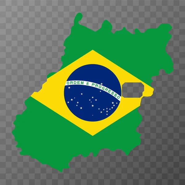 Goias Map State Brazil Vector Illustration — Stock Vector