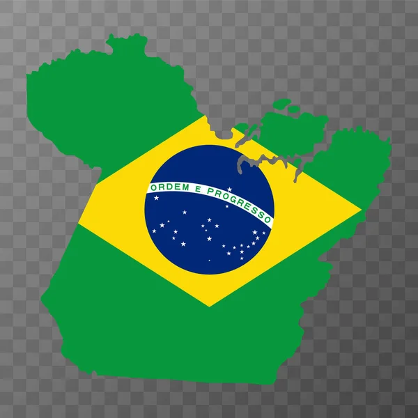 Para Map Brazília Állam Vektorillusztráció — Stock Vector