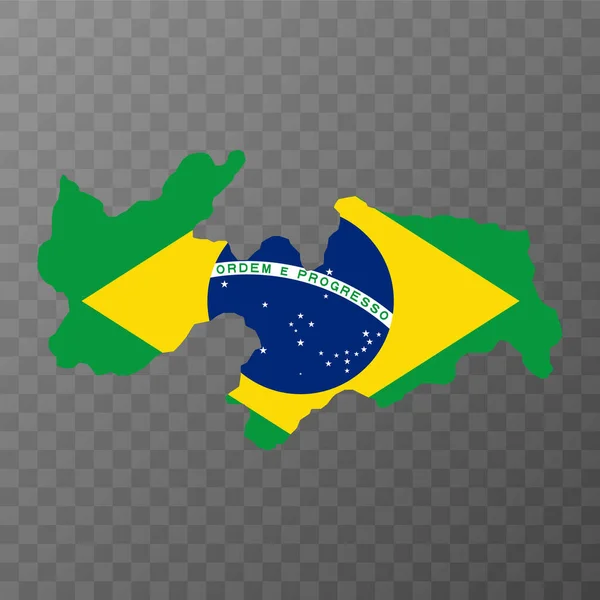 Paraiba Hartă Statul Brazilia Vector Illustration — Vector de stoc