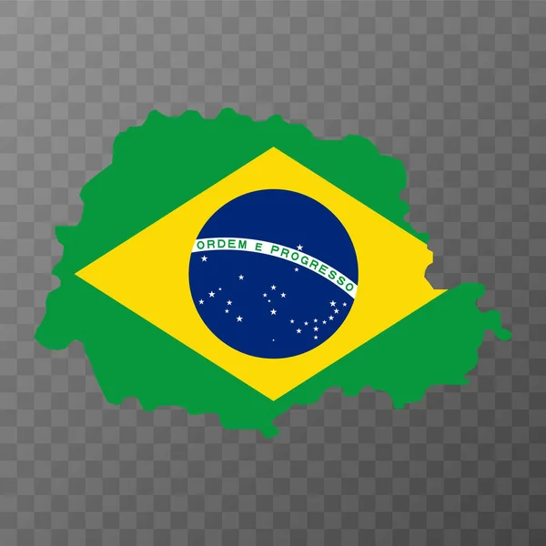 Parana Map Staat Brazilië Vector Illustratie — Stockvector