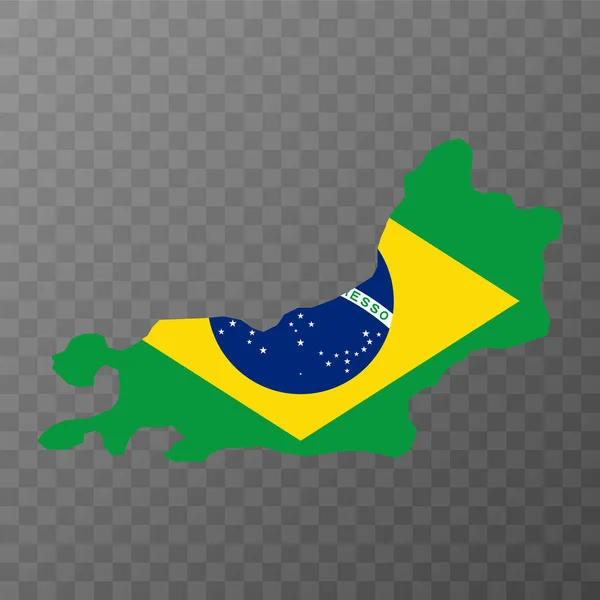 Karte Von Rio Janeiro Bundesstaat Brasilien Vektorillustration — Stockvektor