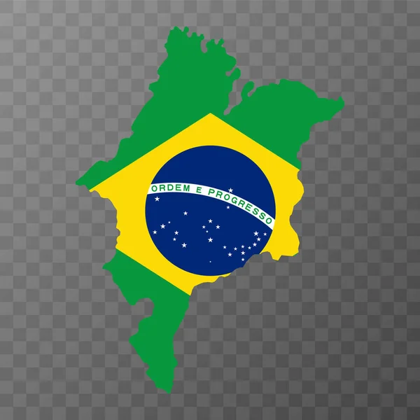 Karte Von Maranhao Bundesstaat Brasilien Vektorillustration — Stockvektor