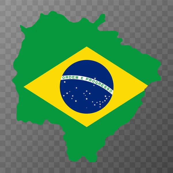 マトグロッソはブラジルのスールマップを行っています ベクターイラスト — ストックベクタ