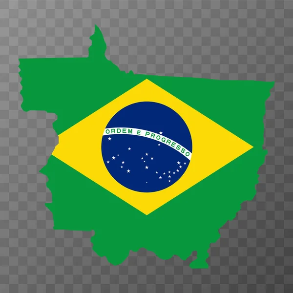 Mato Grosso Haritası Brezilya Eyaleti Vektör Llüstrasyonu — Stok Vektör