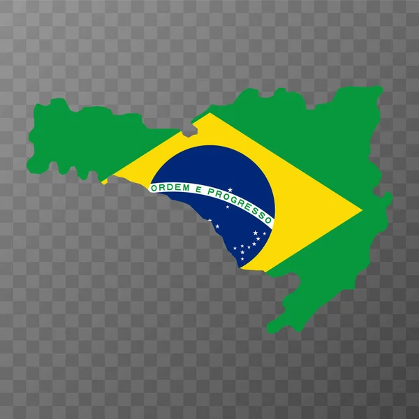 Carte Santa Catarina État Brésil Illustration Vectorielle — Image vectorielle