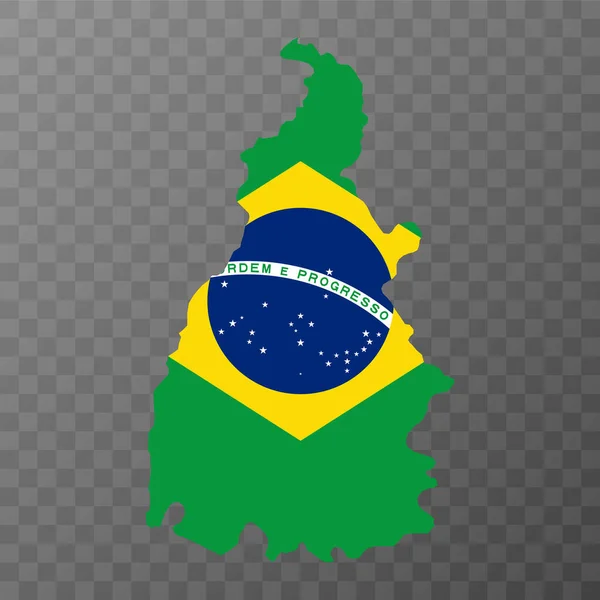 Tocantins Map Staat Brazilië Vector Illustratie — Stockvector
