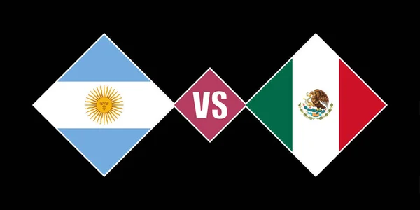 Argentina Mexico Flag Concept Vector Illustration — Vetor de Stock
