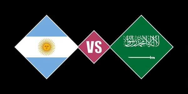 Argentina Saudi Arabia Flag Concept Vector Illustration — Vetor de Stock