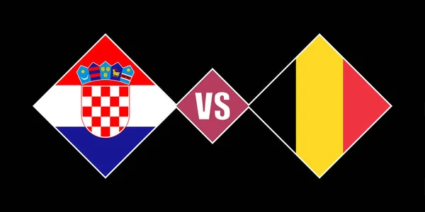 Croatia Belgium Flag Concept Vector Illustration — Wektor stockowy