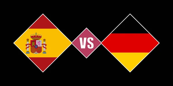 Spain Germany Flag Concept Vector Illustration — Vector de stock