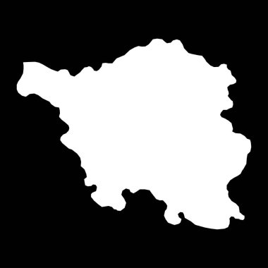 Saarland eyalet haritası. Vektör illüstrasyonu.
