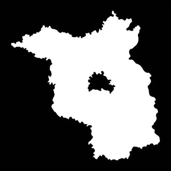 Χάρτης Περιφέρειας Βρανδεμβούργου Εικονογράφηση Διανύσματος — Διανυσματικό Αρχείο