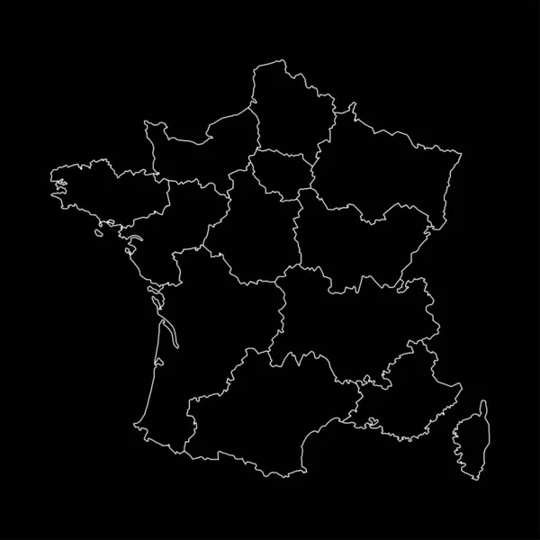 Bölgeli Fransa Vektör Illüstrasyonu — Stok Vektör