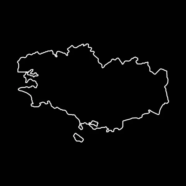 ブルターニュ地図 フランスの領域 ベクターイラスト — ストックベクタ